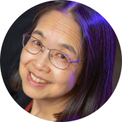 Ting Wu, an asian woman with glasses and shoulder length black hair