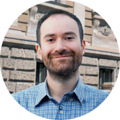 Bearded brunette man